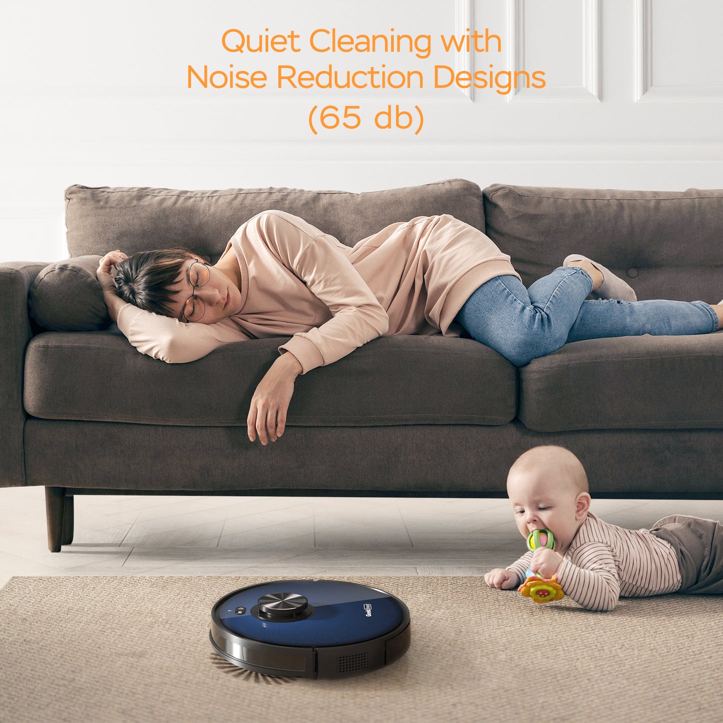 Geek Smart L7 Robot Vacuum Cleaner And Mop, Wi-Fi Connected APP